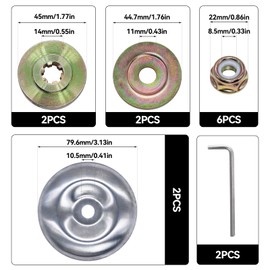RUNYU Pack of 14 Replacement Parts for Brush Cutter Accessories, Universal Brush Cutter Accessories for Lawn Mower, Watering Machine, Trimmer, Replacement Parts Brush Cutter