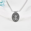 POPLYKE Cross Necklace 925 Sterling Silver Jesus Crucifix Chain Christian