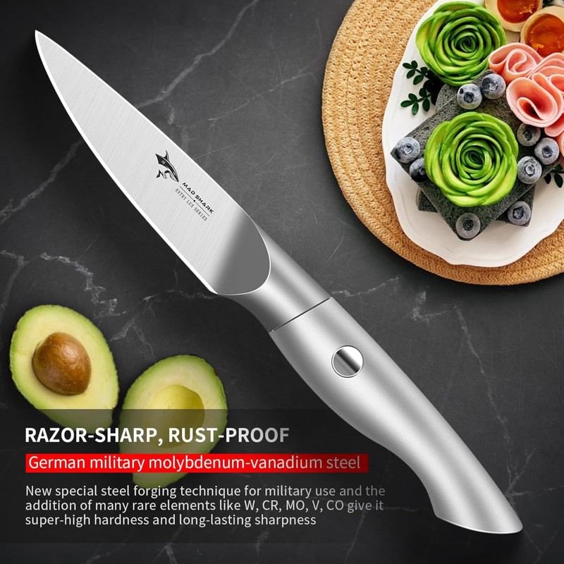 MAD SHARK Paring Knife 3.5 inch Paring Knives, Small Kitchen