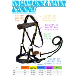 AMAZING HORSE STUFF Sidepull Bitless Bridle with Designer Hand Carving On Brow & Noseband Curved Shaped Black (Full, Cob, Pony) (Cob)