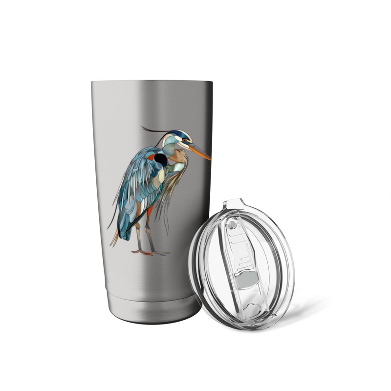 Great Blue Heron Stained Glass Stainless Steel Insulated Tumbler