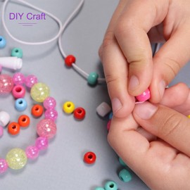 DMiotech Elastic String for Bracelets, 0.6mm Stretchy Strings Stretch Bead Cord Transparent String Thread for Jewelry Bracelet Making Necklaces Beading DIY Craft, 100m/109 Yards