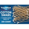 6“ Swabs Cotton Stick Cotton Tipped Applicator Single Tip with