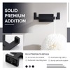 Angle Simple Double Towel Hook Matte Black, Stainless Steel Bathroom
