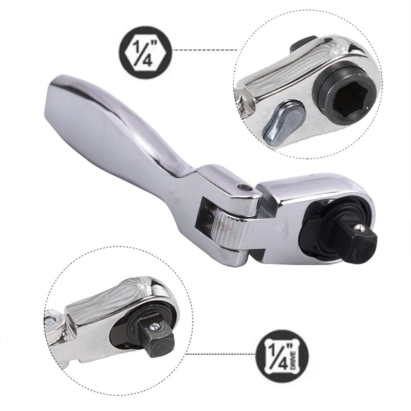Bestgle 2 in 1 Mini Ratchet Wrench Screwdriver, 72 Teeth