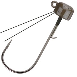Reaction Tackle Tungsten Mushroom Head Ned Rig Shroom Jig Heads for Finesse Fishing, Weedless Jig Head for Bass Fishing with Soft Lures (5-Pack) 1/10oz Green Pumpkin weedless