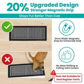 Efforest Floor Vent Covers Magnetic - 6 Pack Air Filters Mesh Screen Dust Filter Register Deflectors for Home HVAC AC Grilles & RV - Strong Hold Washable (5.5x14 Inch)