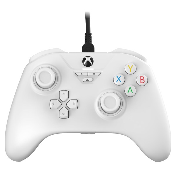 Snakebyte GAMEPAD BASE X -weiß - Offiziell lizenzierter, kabelgebundener Xbox & PC Controller | Hall-Effect Sensoren für Präzision & Langlebigkeit | 3,5 mm Audioanschluss | 3 m Kabellänge