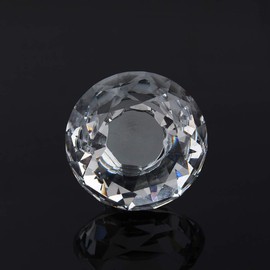 8pcs 40 mm Diamonds Shape Cabinet Knob Drawer Pull Crystal Knob Drawer Handle and Cabinet Door Knob Glass Knob with Screws for Cupboard Kitchen and Bathroom Cabinets