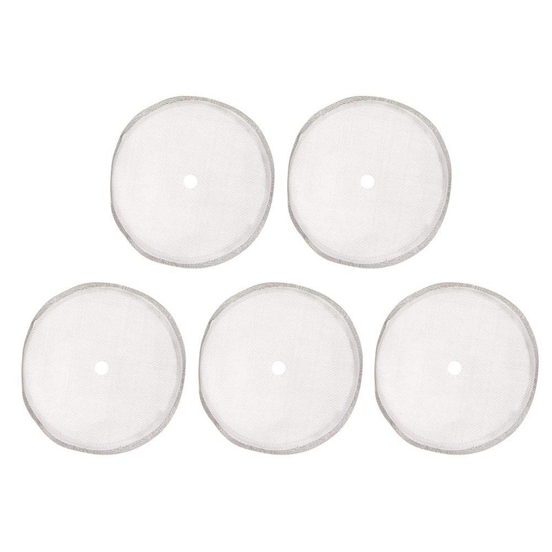 Fdit 5Pcs Coffee Filter Mesh, 8.5cm/3.3in Diameter Reusable Stainless Steel