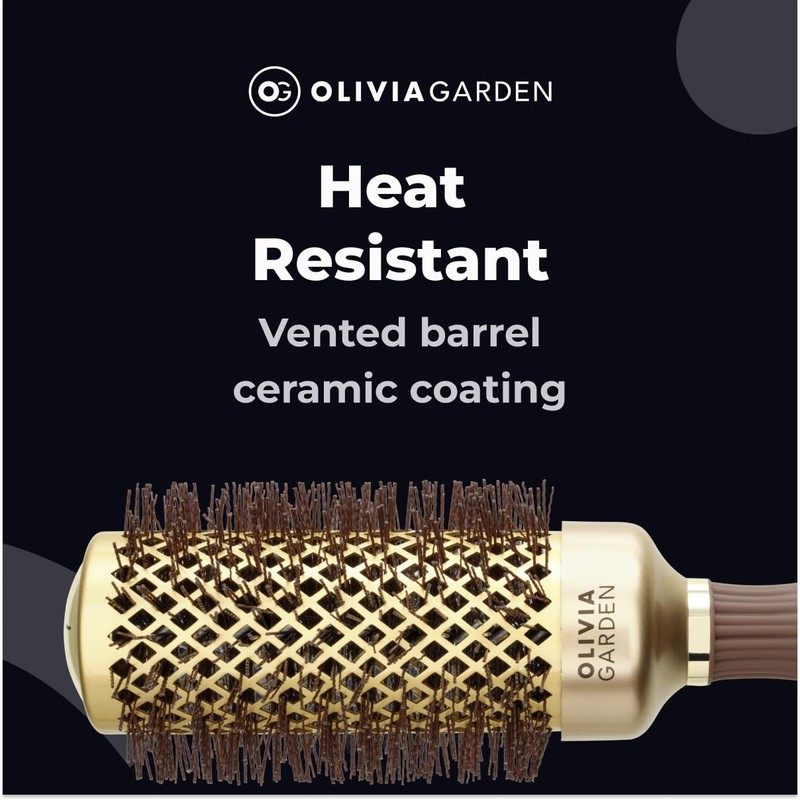 Olivia Garden - Expert Blowout Shine Gold & Brown Hairbrush