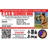 Just 4 Paws Custom PTSD Service Dog ID Card with