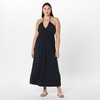 The Drop Women's Kapri Gathered Halter Dress, Black, M