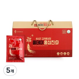 Korean 6-Year-Old Goryeo Red Ginseng Extract All Day Red Ginseng Jin 30 Packets, 1.5L, 5 Packs / 한국삼 6년근 고려홍삼정 올데이 홍삼진 30포, 1.5L, 5개