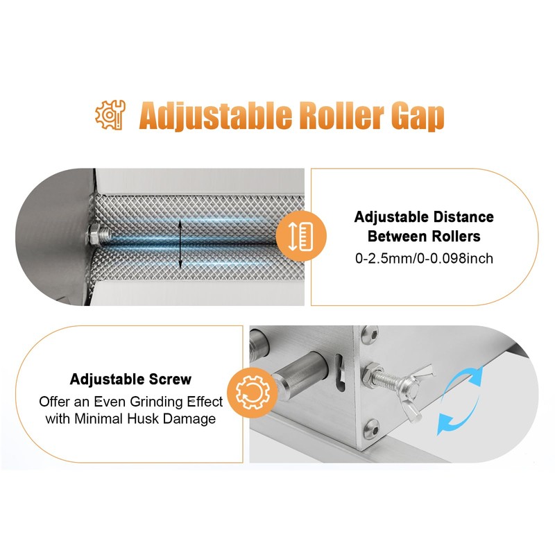 4L Hopper Grain Mill Grinder, Hand Crank and Electric Drill