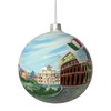 Rome Christmas Ornament Hand Painted European Glass Ball Italy [4