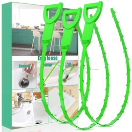 Longer Drain Clog Remover Sink Snake: 3 Pcs Hair Remover Tools for Shower Bath and Bathtub（25in Longer Size）