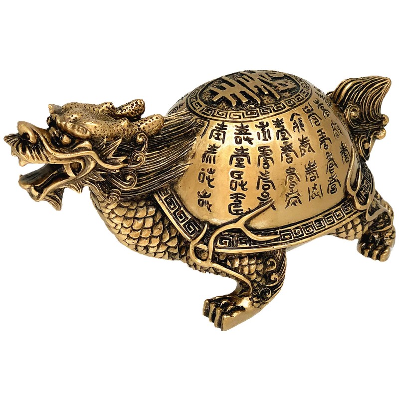 Betterdecor Feng Shui Longevity Dragon Turtle Tortoise Statue Home Office