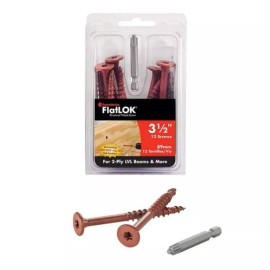 FastenMaster NEW!! FastenMaster FlatLOK 3-1/2 in. Structural Wood Screw (12 Pack)