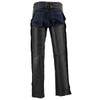 Milwaukee Leather Chaps for Men's Black Leather Slash Pocket- Snap