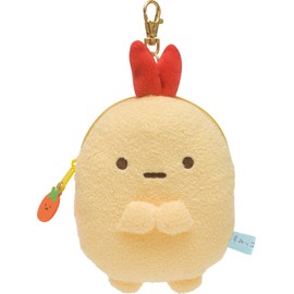 San-X Sumikko Gurashi Pass Case with Plush Reel Ebi Furano Tail PB69306 Size: H 5.7 x W 4.5 x D 1.8 inches (14.5 x 11.5 x 4.5 cm)