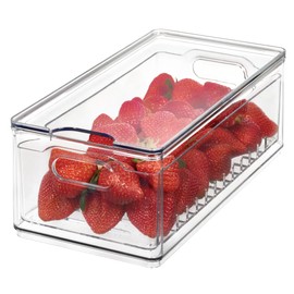 The Home Edit by iDesign Recycled Plastic Large Berry Container with Removable Strainer