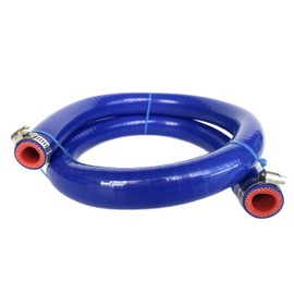 Bekelan 16MM (5/8") X 3.28FT Blue High Temp Reinforced Silicone Heater Hose Radiator Coolant Straight Line(Work Pressure 145PSI/4-ply Reinforced/5MM Thick)+2 Clamp