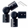 Window Corner Curtain Rod Connector: 2 PACK 1 Inch Adjustable