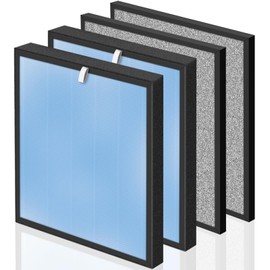 HSP001 Filter Replacement for Hathaspace Air Purifier HSP001, 4-in-2 H13 True HEPA Filter and Activated Carbon Filter,2 Pack