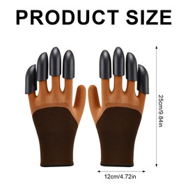 ZAMXHUG 2 Pairs of Gardening Gloves with Claws - Robust Comfortable Gloves for Digging, Gardening Gloves, Thorn-Proof, Waterproof Gardening Gloves, Protective Gloves for Digging, Gardening