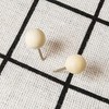 100Pcs Wooden Push Pins,Round Head Thumb Tacks for Cork Board,