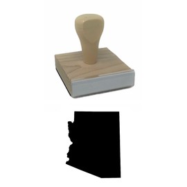 Infusion Arizona State Rubber Stamp, 2 X 2'' Wood Stamp