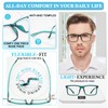 MARE AZZURO Large Square Reading Glasses +2.75 Men Lightweight Flexible