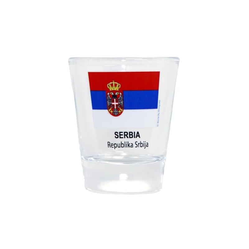 Serbia Flag Shot Glass