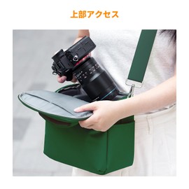K&F Concept カメラバッグ ショルダーバッグ カメラショルダーバッグ おしゃれ 一眼レフカメラバッグ 5L 仕切り付き 撥水加工 軽量 手提げ/ショルダー カメラケース カメラアクセサリー/小物入れ収納用バッグ 旅行/出張/アウトドア撮影用バッグ 保護 コンパクト
