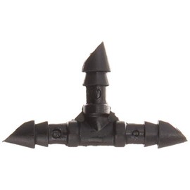 Orbit 67401 25-Count 1/4-Inch Barb Tee,Black