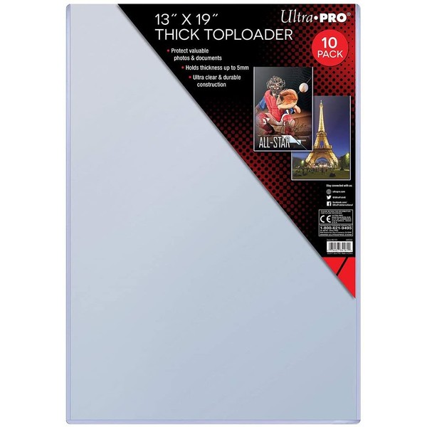Ultra Pro SFTL1319 13" X 19" Toploader 10ct, Gray, Small