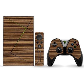MightySkins Skin Compatible with NVIDIA Shield TV (2017) Pro - Dark Zebra Wood | Protective, Durable, and Unique Vinyl Decal wrap Cover | Easy to Apply, Remove, and Change Styles | Made in The USA