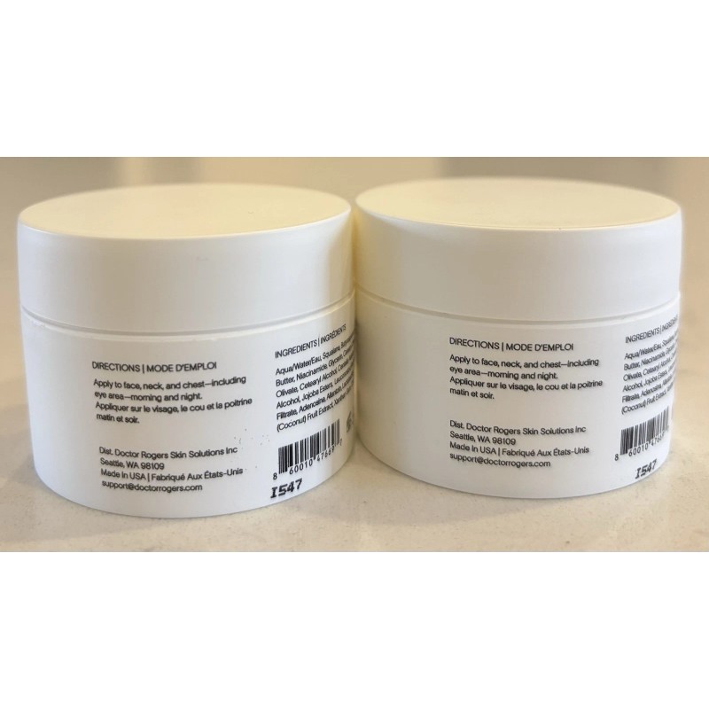 Doctor Rogers Face Cream Hydration Radiance Anti-Aging Skin (2) 1oz/30mL