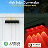 Solar Fence Lights Outdoor, 9 Modes ＆ 8 Fixed Colors