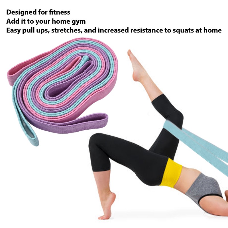 Yoga Stretch Belt 3 Colors Elastic Safe Fitness Resistance Band