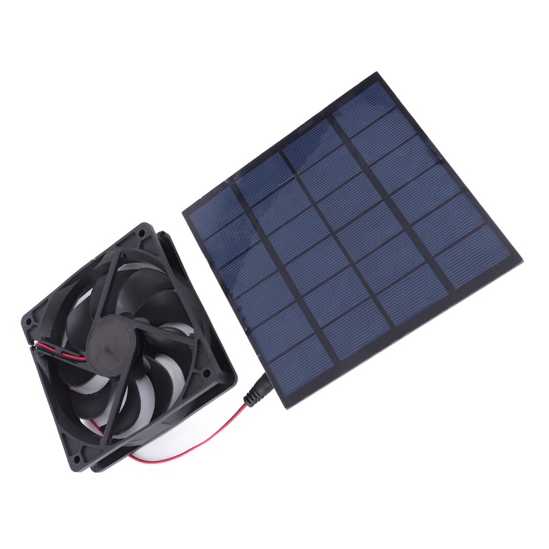 5W Solar Panel Fan Eco Friendly Low Noise Compact Portable