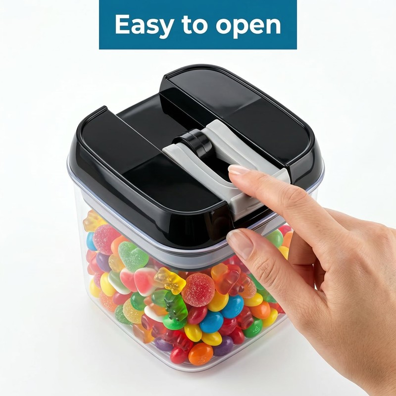 OMIO Airtight Kitchen Storage Containers (6-Pack) - Easy-Grip Pull Tab