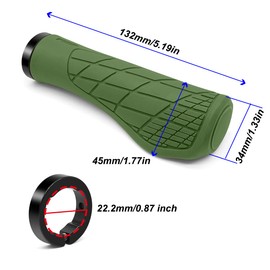 Bicycle Grips Ergonomic Handlebar Grips Bicycle Made of Non-Slip Rubber 22.2 mm Bicycle Grips Bike Handlebar Grips Bicycle Handlebar Grips for MTB, Trekking Bike, E-Bike, City Bike, Road Bike and