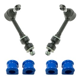 TRQ Front Suspension Kit Sway Bar Bushing Set Sway Bar Stabilizer Link Compatible with 2000-2001 Dodge Ram 1500 2000-2002 Ram 2500 Ram 3500