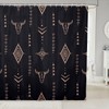 Erosebridal Bull Skull Shower Curtain 72" Wx84 L Boho Bathroom