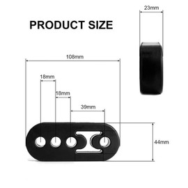 Car Exhaust Hanger, 4 Hole Exhaust Muffler, 2 Pieces Exhaust Holder, Exhaust Hanger Rubber, Exhaust Holder Rubber, Exhaust Holding Rubber, 4 Holes Universal Car Rubber Exhaust for Most Cars