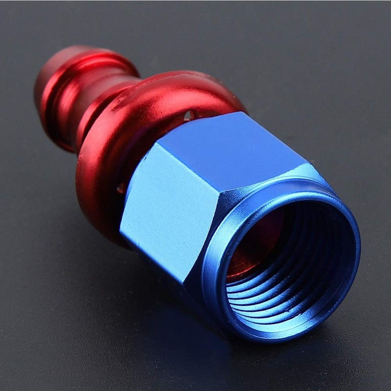AN6 Line Hose End, Straight Fuel Hose with End Piece