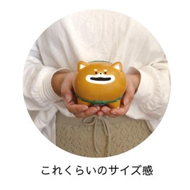 Deco Corporation PK-47582 Harapeko Money Box, Shiba Dog, Size (W x D x H): 3.8 x 4.4 x 3.7 inches (9.8 x 11.2 x 9.4 cm)