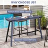 Crestlive Products Outdoor Bar Table, Hot Tub Table, 55'' Patio
